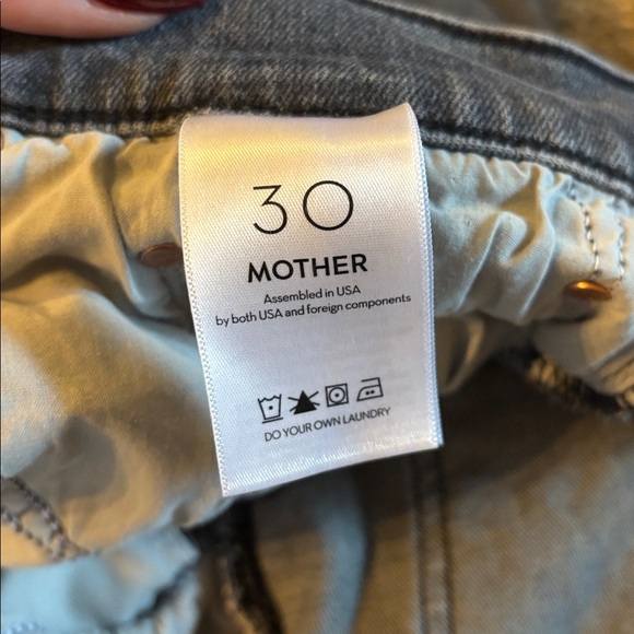 NWOT MOTHER The Scrapper Ankle Fray Charcoal Button-Fly Denim Jean Size 30 - Picture 15 of 16